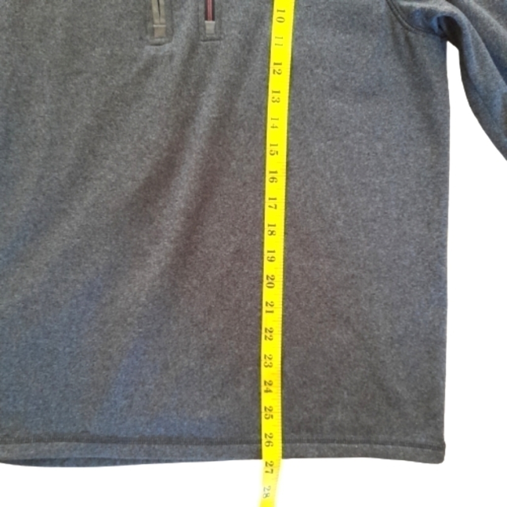 G.H. Bass & Co Explorer Mens fleece sweater 1/4 Zip Medium Gray chest Zi… - Picture 6 of 9